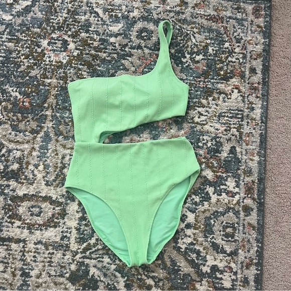 Aerie Asymmetrical Cut Out One Piece Bathing Suit - Picture 2 of 4